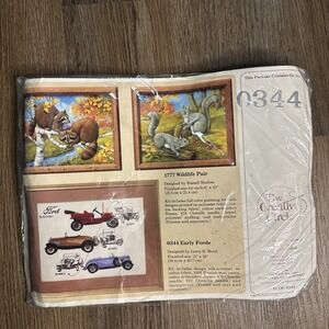 The‎ Creative Circle Embroidery Needle Craft Kit #0344 Early Fords 1986